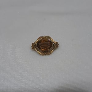 Vtg 1890 Simulated Topaz Brooch, Russia